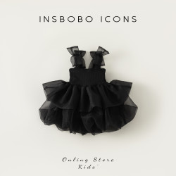 insbobo 女童连衣裙 黑色