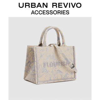  URBAN REVIVO 满印刺绣 女士手提斜挎包  中包