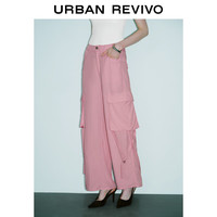 URBAN REVIVO 女士潮流街头工装风休闲百搭宽腿裤 UWJ640025