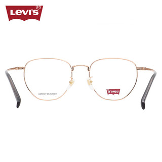  Levi's/李维斯 眼镜框+依视路钻晶膜岩1.60镜片  依视路钻晶膜岩1.60/-1000度内 DDB灰色+玫瑰金