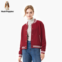 Hush Puppies暇步士女装2024春新款美式复古学院风休闲棒球服外套 196深蓝 XS