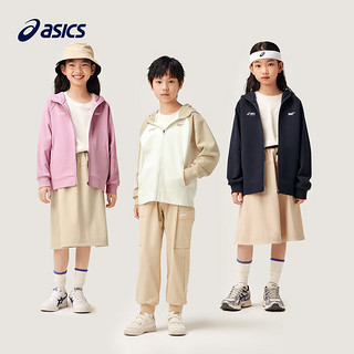 asics/亚瑟士童装中大童中性款插肩袖针织外套2024秋百搭时尚便服 508紫色 120cm