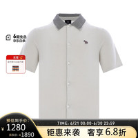 保罗史密斯（paulsmith）斑马系列男士PS常规版短袖POLO衬衫灰色M父亲节