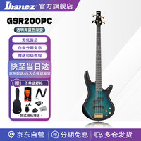 Ibanez GSR200PC电贝斯初学者贝司入门级 TMU透明海蓝色渐变