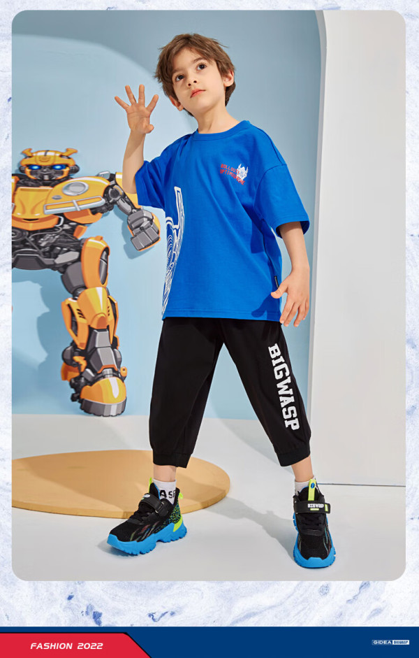 大黄蜂童装男童夏款运动短裤休闲裤子2024男孩中大童五分裤薄款韩版