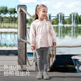 戴维贝拉（DAVE＆BELLA）幼儿外套女童上衣儿童休闲外衣小童服饰2024秋装新款童装宝宝衣服 粉色花朵【现货】