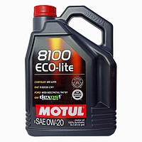 MOTUL 摩特 8100 全合成 汽车发动机润滑油汽机油 国行 摩特8100 ECO-LITE 0W-20 5L
