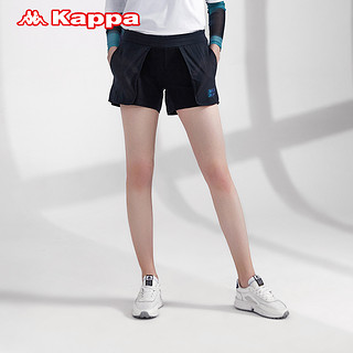 Kappa 卡帕 短裤女梭织运动短裤休闲短裤印花五分裤