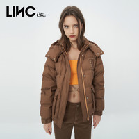 LINCCHIC金羽杰羽绒服女复古短款羽绒服女反季外套Y22801095