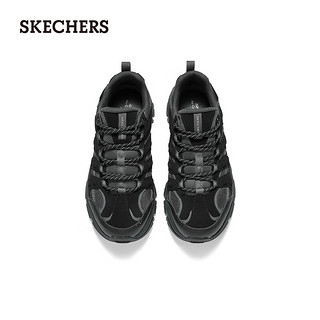 斯凯奇（Skechers）春夏女户外缓震舒适复古运动鞋登山180185C 黑色/炭灰色/BKCC 36.5