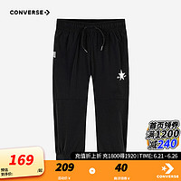 Converse匡威儿童装男童七分裤2024夏中大童休闲运动裤子CNVN-WP-F772 正黑色 150/63