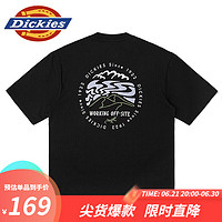 dickies短袖T恤 休闲简约风纯棉印花短袖T恤 DK012908 黑色 L