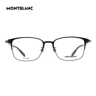  MONTBLANC/万宝龙 免费配镜 近视眼镜框架+依视路钻晶膜岩1.60镜片  依视路钻晶膜岩1.60/-1000度内 MB0314OA-003黑枪色