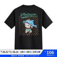  MARK FAIRWHALE/马克华菲 后背大卡通印花 男士短袖T恤