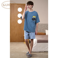 Gukoo/果壳YSO睡衣男夏海绵宝宝系列纯棉短袖男款家居服套装