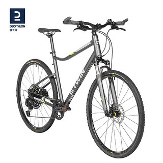 迪卡侬（DECATHLON）RIVERSIDE920公路旅行自行车骑行男轻便变速长途自行车OVB1 碳灰色 M码（1.68-1.82m）