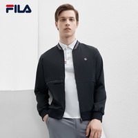 FILA 斐乐男装梭织外套2024夏季商务休闲棒球领外套上衣男 传奇蓝-NV 175/96A/L