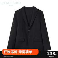 太平鸟男装 冬季西装便服男B1BBC4221 黑色 M