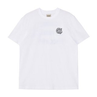 杰克·琼斯（JACK&JONES）男装夏季简约潮流多巴胺T恤字母印花纯棉短袖T恤男 A06 本白色 185/104A/XL