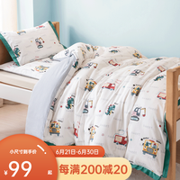 BlueBlue 布鲁 A类儿童被套单件单人秋冬被罩纯棉可定制婴儿幼儿园学生卡通被套 【宽边款+拉链大豆子母被