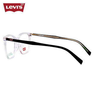 李维斯（Levi's）眼镜框男款圆框时尚远近视光学眼镜架LV7155/F 900透明色 51mm