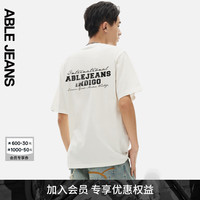 ABLE JEANS男短袖男t恤 24秋季新款印花LOGO短袖男t恤男881256