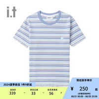 :CHOCOOLATE it 女装合身条纹短袖T恤2024夏季新款清新时尚1873XUM ORA/橘色 XS