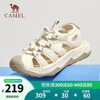骆驼(CAMEL)款溯溪凉鞋2024户外洞洞凉鞋运动凉鞋男女 L24M162665米色(女款) 37