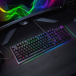 RAZER 雷蛇 键盘猎魂光蛛精英版机械线性光轴无线电竞段落拼色电脑