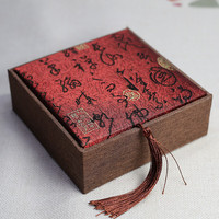 彩荷老料紫檀文玩高密油老料檀香木2.0手串108颗念珠佛珠 礼盒一个