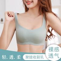 【减压舒适】无痕内衣女春夏薄款大胸显小无钢圈背心式运动文胸罩