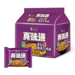 康师傅 真味道 老坛酸菜牛肉面 113g*5袋