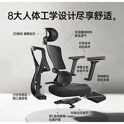 HBADA 黑白调 P5双背款高配 人体工学椅