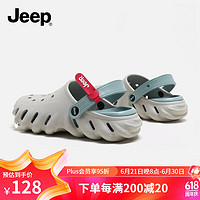 Jeep 吉普 洞洞鞋218 水泥灰