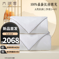 太湖雪蚕丝被芯100%桑蚕长丝夏凉被空调被子母被二合一全棉A类抗菌四季 子母被【蚕丝净重1+4斤】 150*215cm