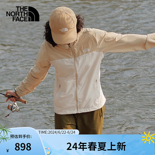 北面（The North Face）薄风衣女户外运动休闲防风防泼水风衣外套24春季|87V0 TIU/沙丘白/砾石沙 L/165