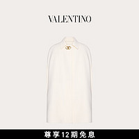 华伦天奴VALENTINO女士羊毛和羊绒斗篷外套 象牙白色 36