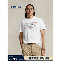 Polo Ralph Lauren 拉夫劳伦 男装 24春经典版棉Polo Country T恤RL18280 100-白色 L