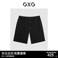 GXG男装 四面弹休闲短裤宽松运动短裤 24年夏G24X222014 黑色 165/S