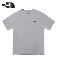 The North Face北面短袖T恤男户外速干短袖7WD3 灰色/DV9 S