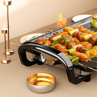 奥克斯电烤盘烤肉盘家用无烟烧烤架多功能烤肉锅室内韩式电烧烤炉