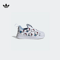 adidas SUPERSTAR 360一脚蹬贝壳头学步鞋女婴童阿迪达斯三叶草 白/浅蓝/亮光蓝 26.5码