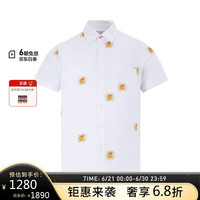 保罗史密斯(paul smith)男士PS常规版太阳印花衬衫短袖 白色 XL
