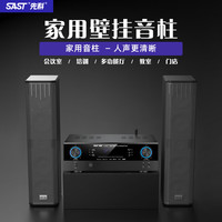 先科(SAST)专业会议室音响套装家庭KTV背景音乐壁挂式培训会议设备系统蓝牙5.1功放壁挂吊挂音柱一拖二G800
