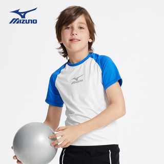 美津浓（MIZUNO）/Mizuno中大童拼色t恤夏季运动短袖圆领中性舒适透气上衣