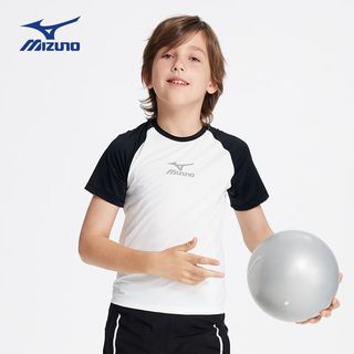 美津浓（MIZUNO）/Mizuno中大童拼色t恤夏季运动短袖圆领中性舒适透气上衣