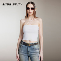 MISS SIXTY2024秋季新款吊带背心女斜肩带性感内搭外穿短款辣妹