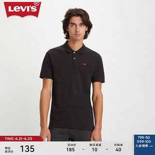 Levi's 李维斯 24夏季男士复古时尚针织短袖POLO衫 黑色 A4842-0015 M