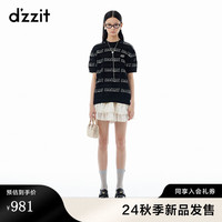 DZZIT地素针织衫2024秋季新款镂空网眼设计摩登上衣女