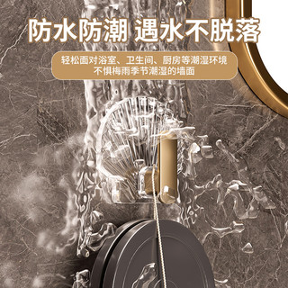 卫生间毛巾架免打孔置物架壁挂厕所浴室门后无痕挂钩式浴巾毛巾杆